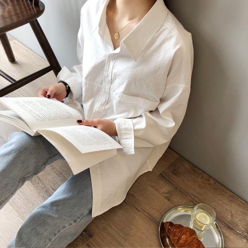 Shirt Women Spring Profile Long Sleeve Fashionable Retro Shirt - Image 2
