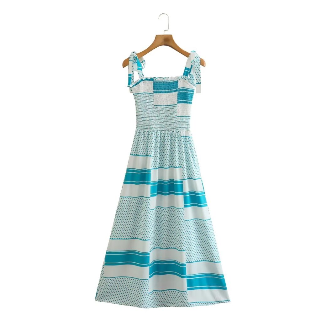 Summer Dress French Design Women Printed Large Swing Dress Women Clothing Summer