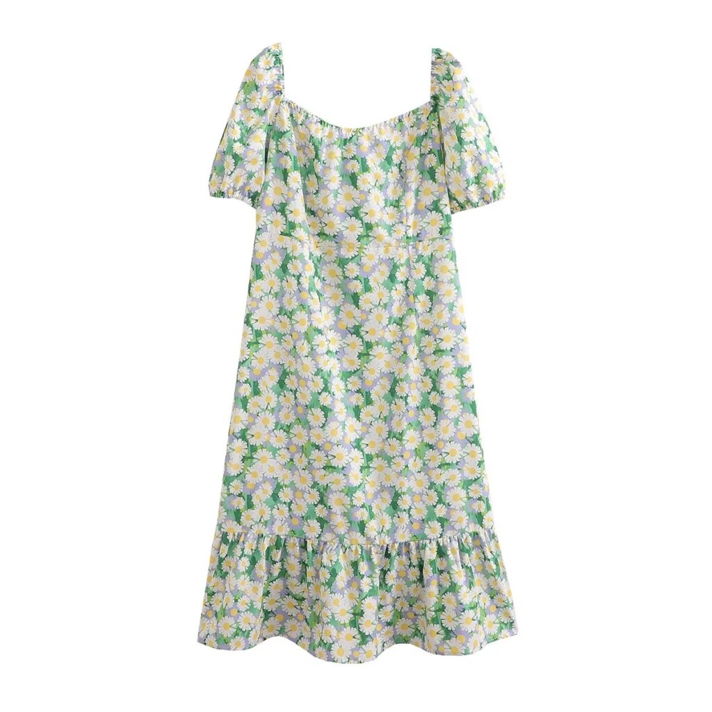 Women Summer Dress Cover Belly Slimming Fresh Conservative Spring - Image 2