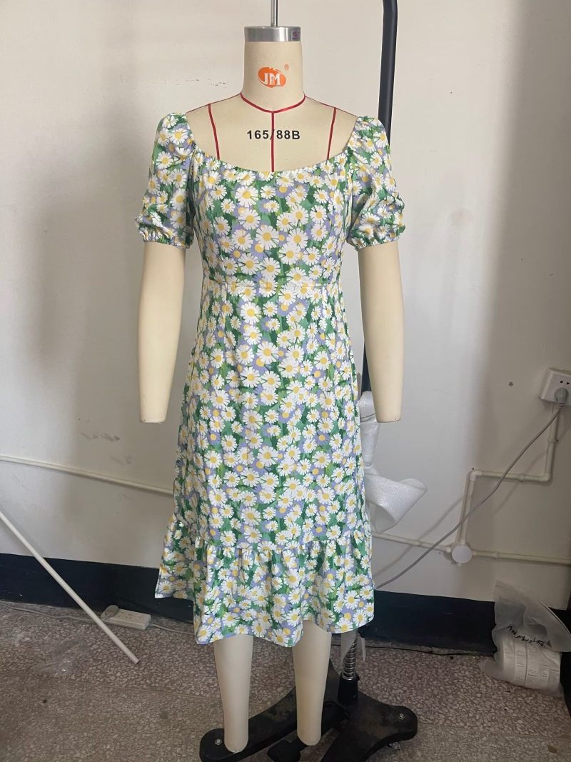 Women Summer Dress Cover Belly Slimming Fresh Conservative Spring - Image 4