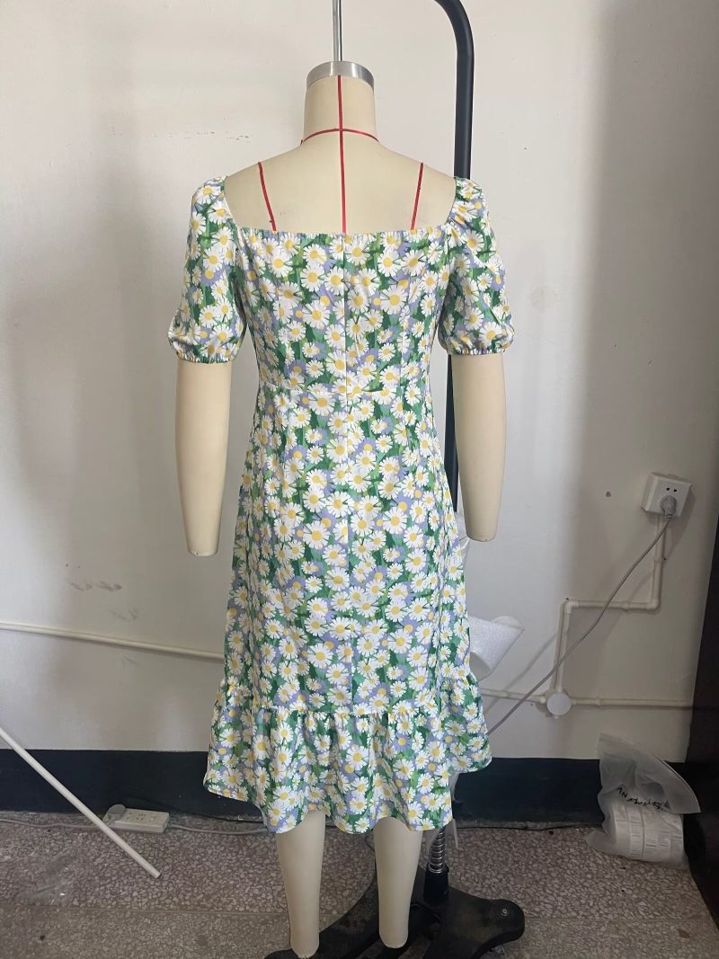 Women Summer Dress Cover Belly Slimming Fresh Conservative Spring - Image 5