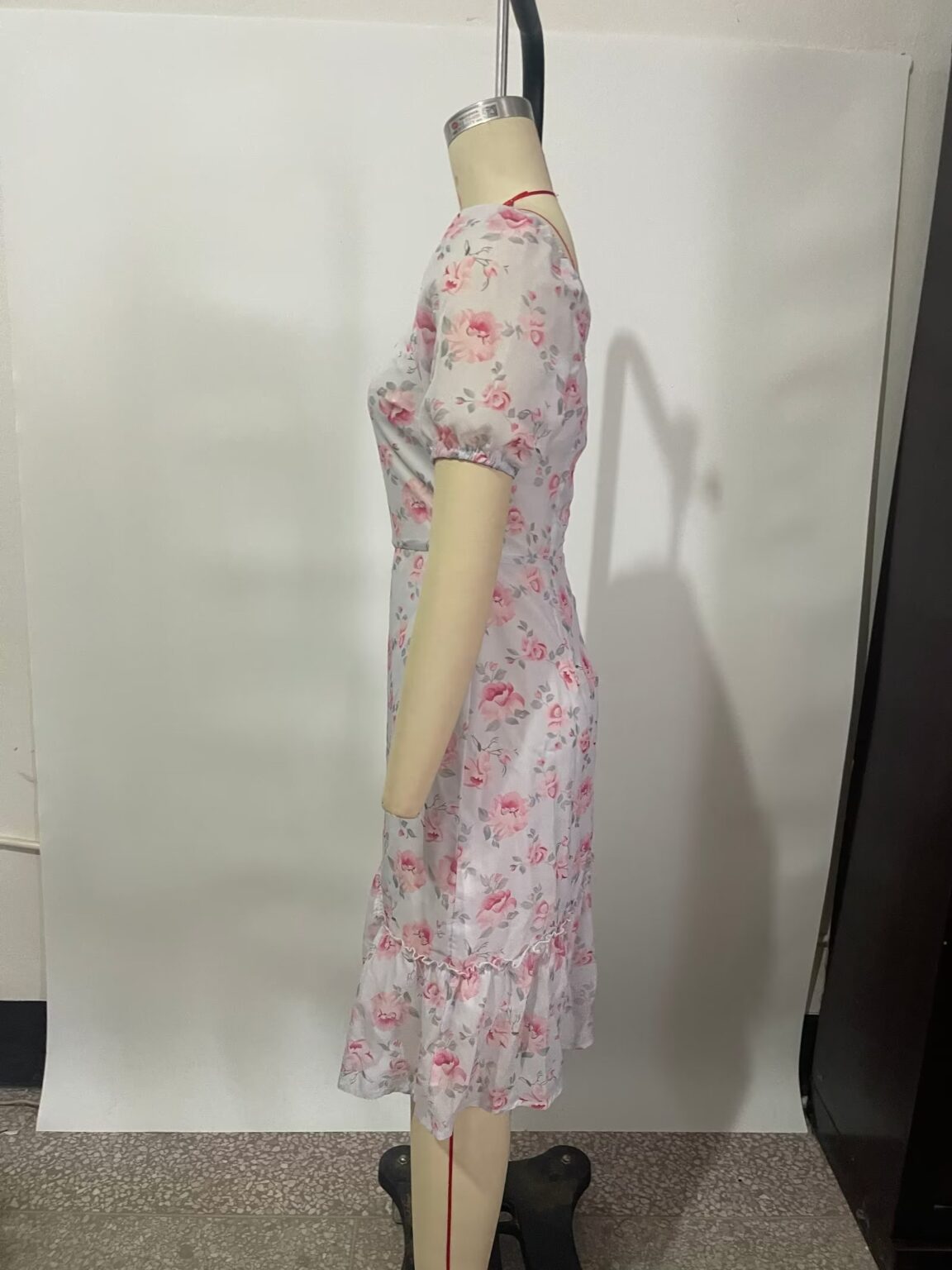 Fit Slimming Mid Length Ruffled Dress Women - Image 5