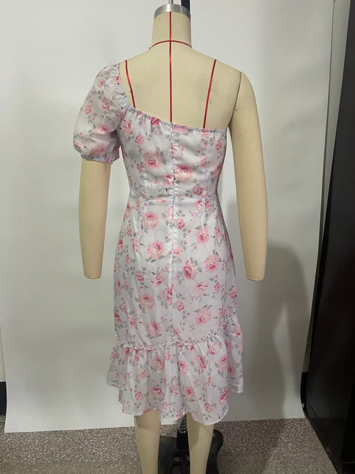 Fit Slimming Mid Length Ruffled Dress Women - Image 6