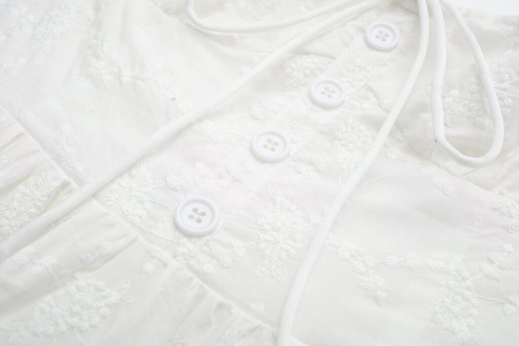 Pure Dignified White Dress Summer Lady Square Collar Mid Length Dress Women - Image 6
