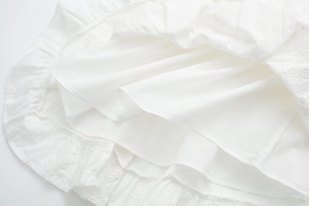 Pure Dignified White Dress Summer Lady Square Collar Mid Length Dress Women - Image 7