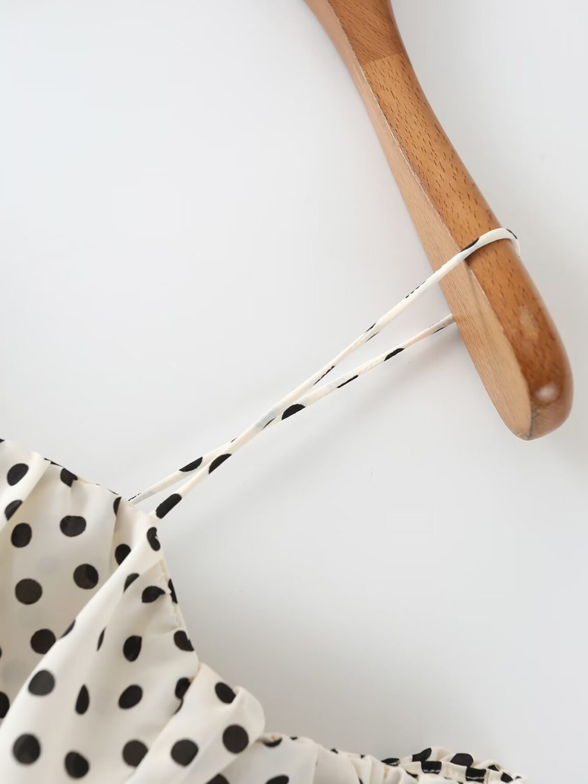 Autumn Urban Casual Korean Women  Polka Dot Pullover Boat Neck off the Shoulder Strap Shirt - Image 7