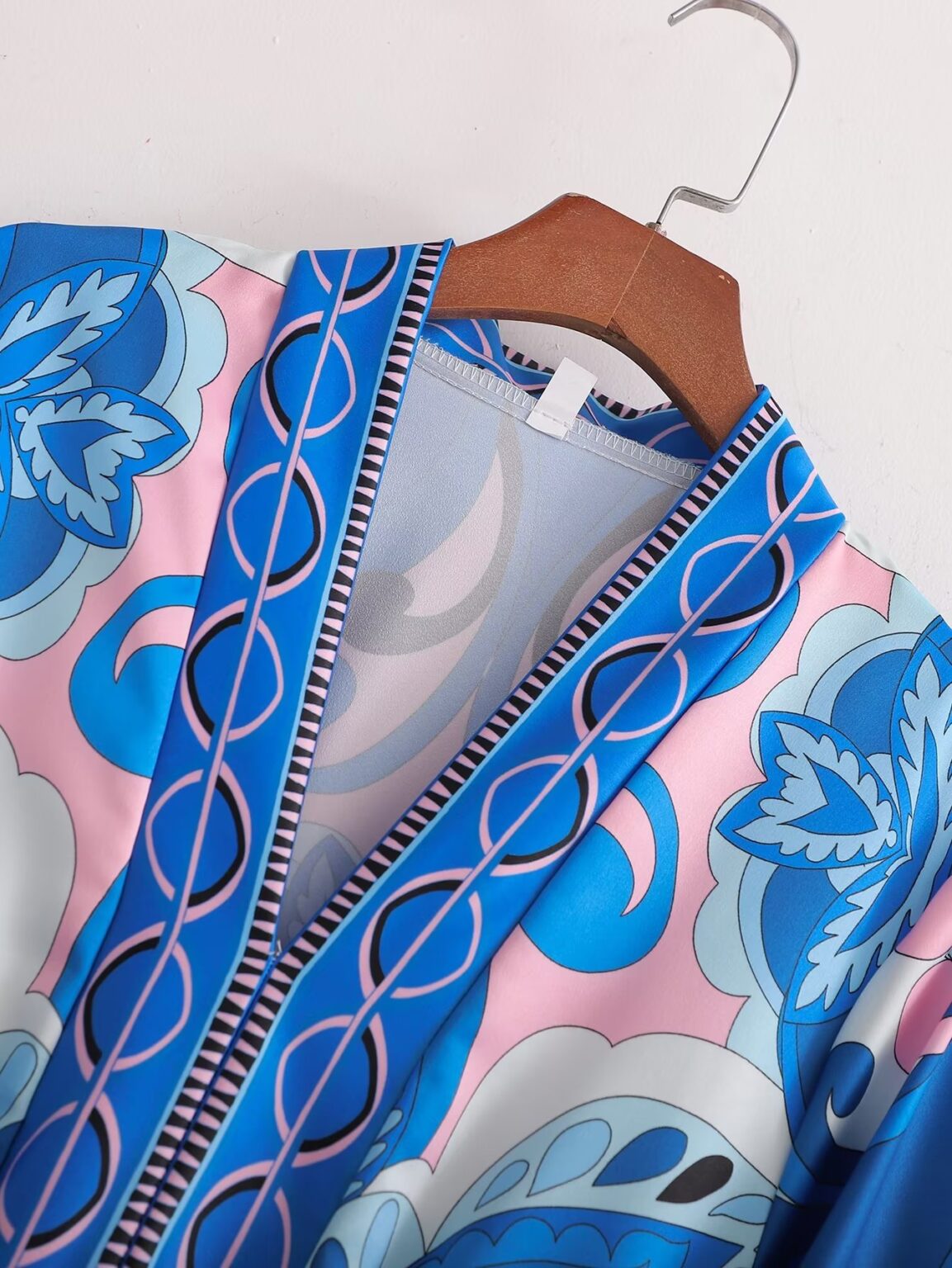 Autumn Women Clothing Long Sleeve V neck Positioning Floral Dress - Image 3