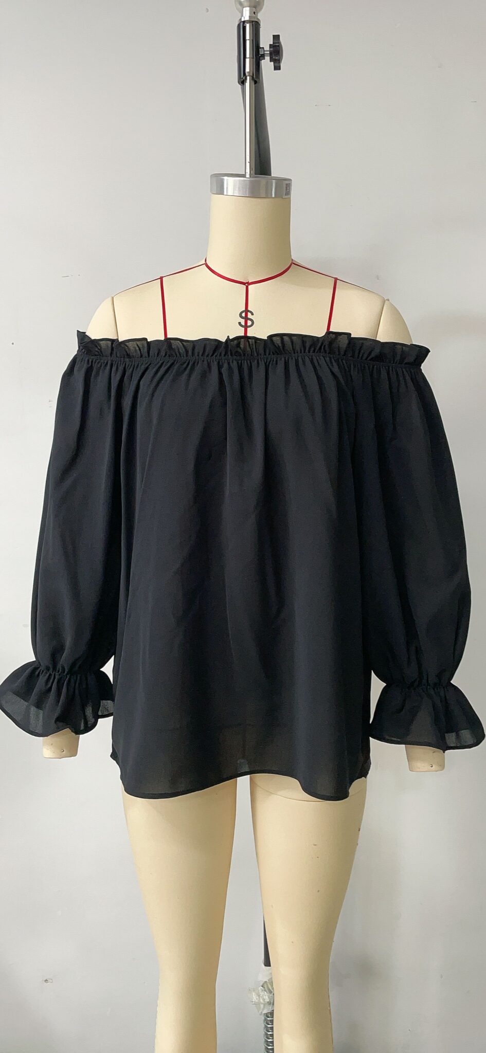 Chiffon Shirt for Women Spring Autumn Solid Color Pullover Sexy off the Shoulder Top Women - Image 2