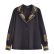 Spring Collar Machine Embroidery Chiffon Shirt Blouse Western