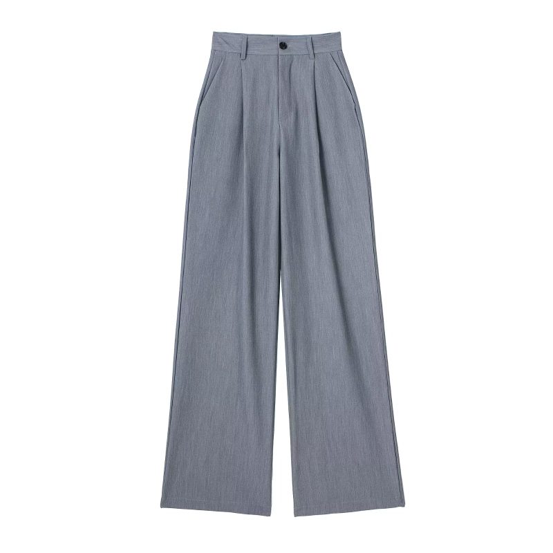 Spring Summer High Waist Drooping Work Pant Women Slimming Straight Loose Fitting Mopping Pants - Image 4