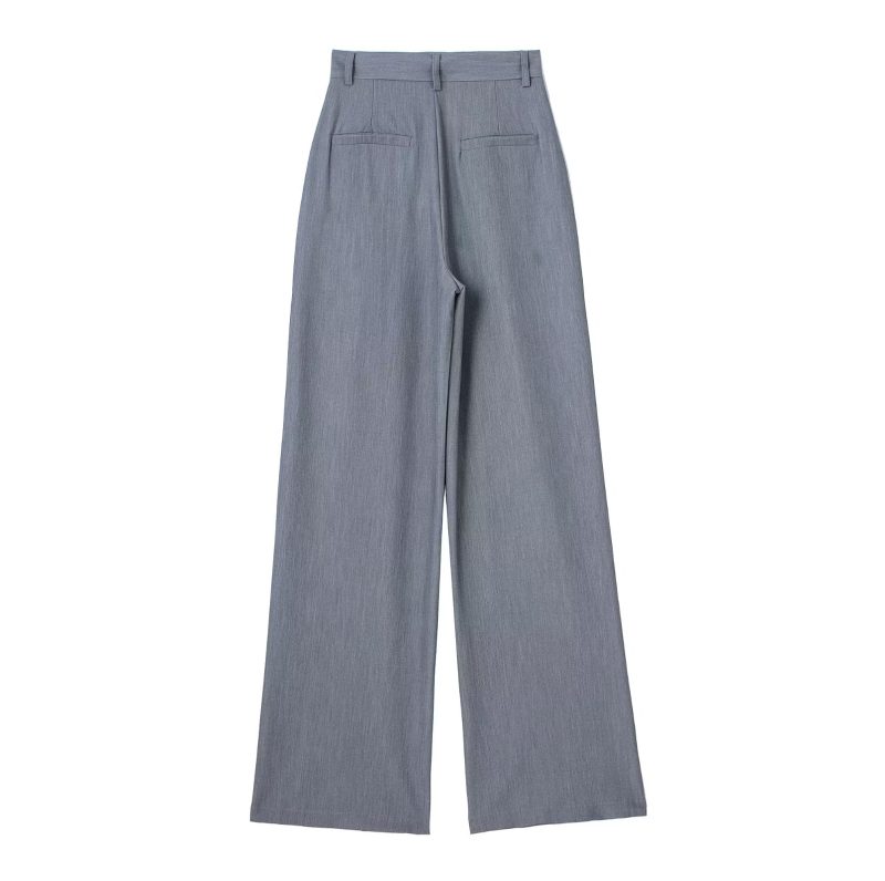 Spring Summer High Waist Drooping Work Pant Women Slimming Straight Loose Fitting Mopping Pants - Image 5