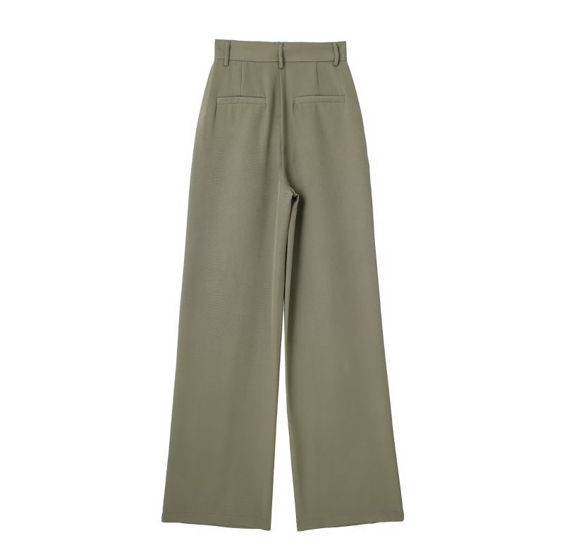 Spring Summer High Waist Drooping Work Pant Women Slimming Straight Loose Fitting Mopping Pants - Image 7