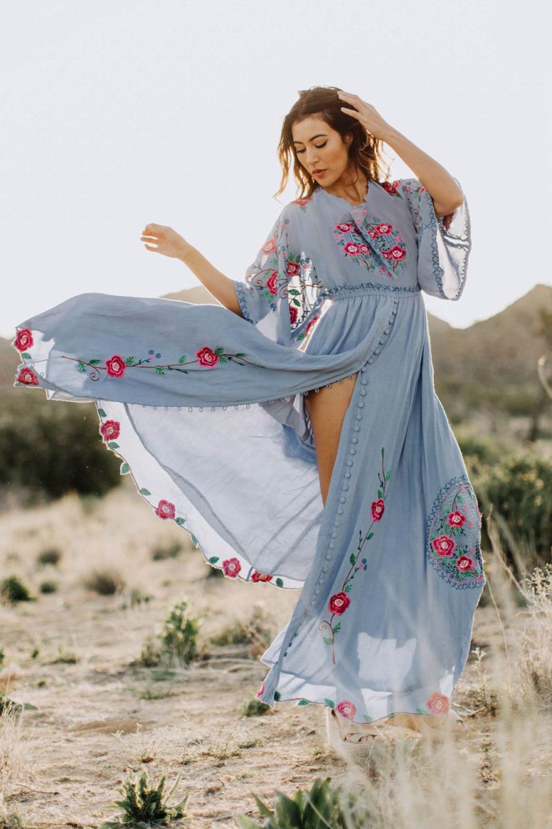 Women  Spring and Summer Elegant Seaside Vacation Amazing Embroidered Dress