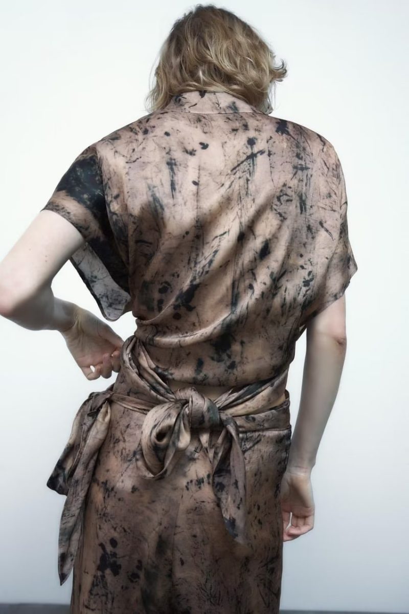 Women Spring All Match Printed Multi Purpose Double Forbidden Top - Image 2