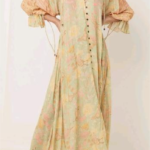 Spring Summer Rayon Positioning Floral Belt Tassel Maxi Dress
