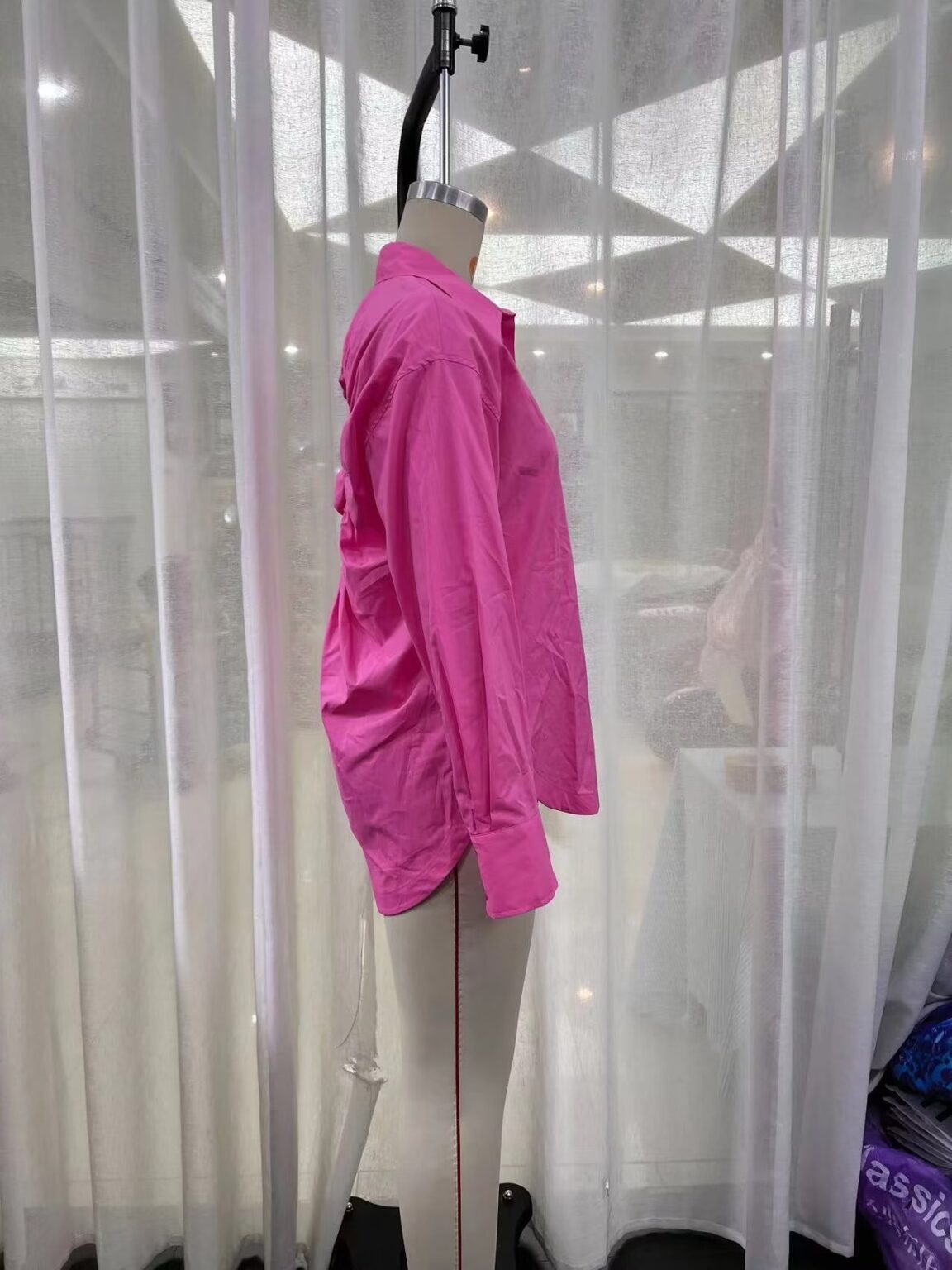 Heart Shaped Opening Design Long Sleeve Shirt Women Spring - Image 5