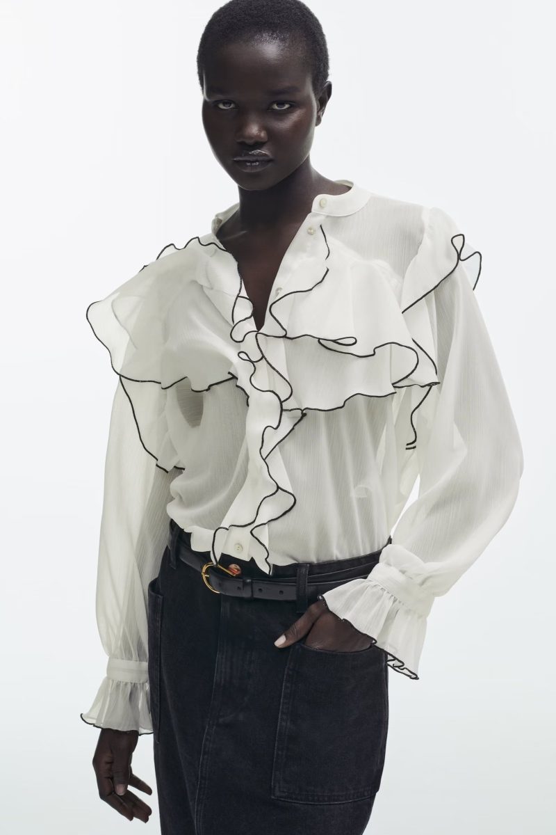Spring Summer French Shirt Women Long Sleeved Chiffon Shirt Gentle Top Chic Shirt - Image 2