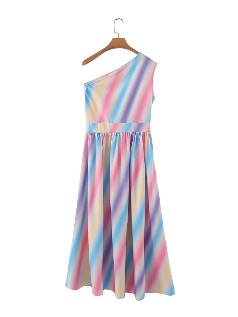 Off Shoulder Slit Back Zipper Maxi Dress Pleating Sexy Party Dress - Image 2