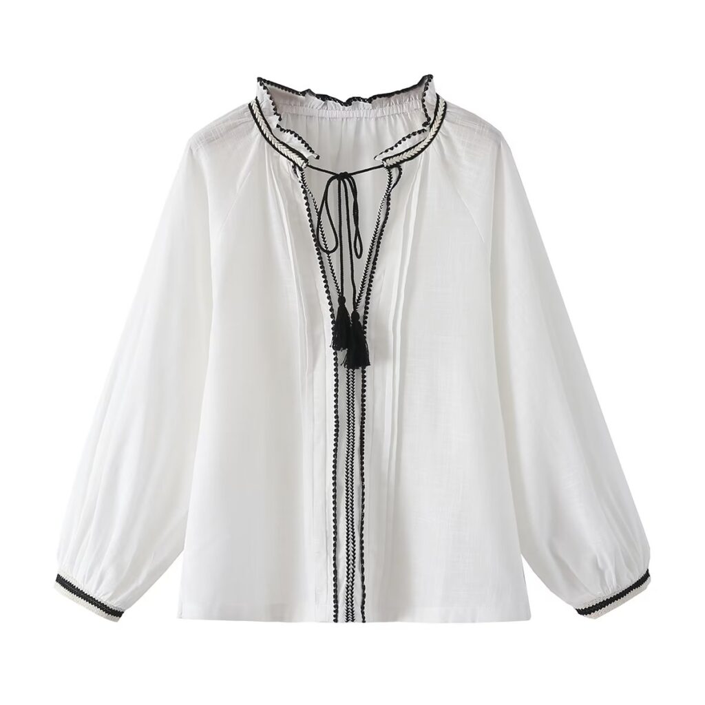 Niche Shirt Women Autumn Winter High Sense Small Shirt Chic Top - Image 4
