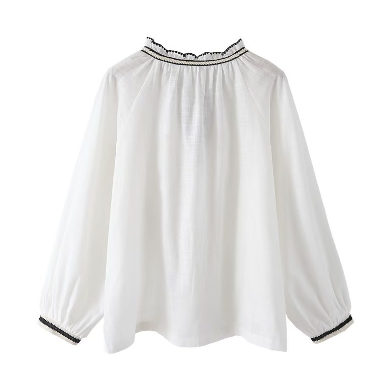 Niche Shirt Women Autumn Winter High Sense Small Shirt Chic Top - Image 5