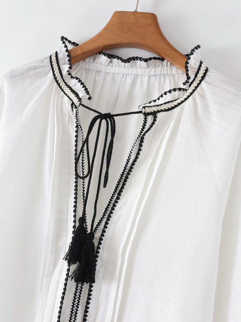 Niche Shirt Women Autumn Winter High Sense Small Shirt Chic Top - Image 9