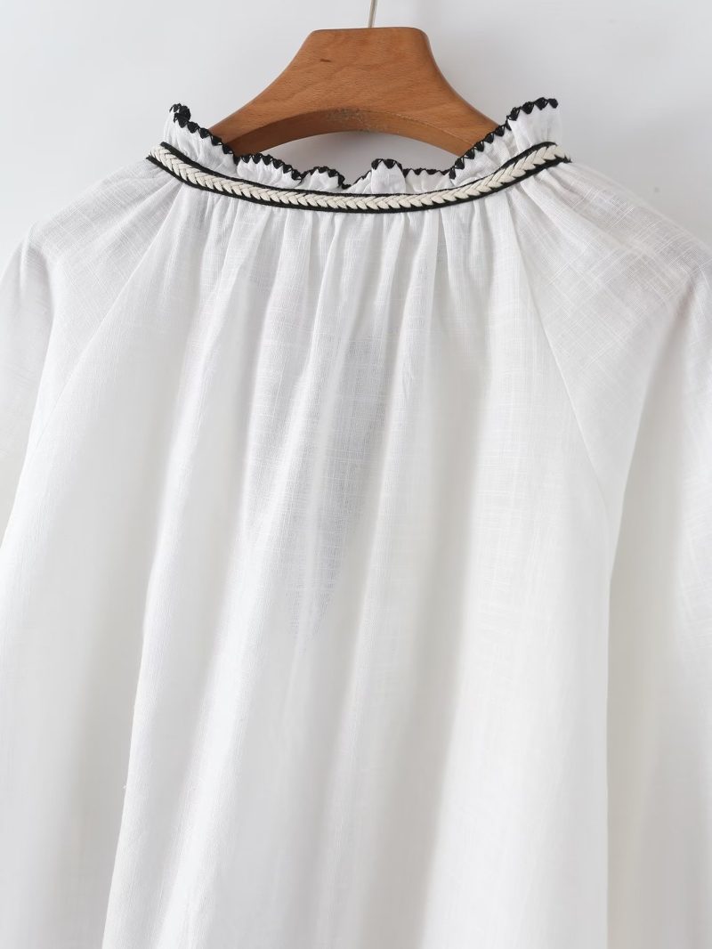 Niche Shirt Women Autumn Winter High Sense Small Shirt Chic Top - Image 15