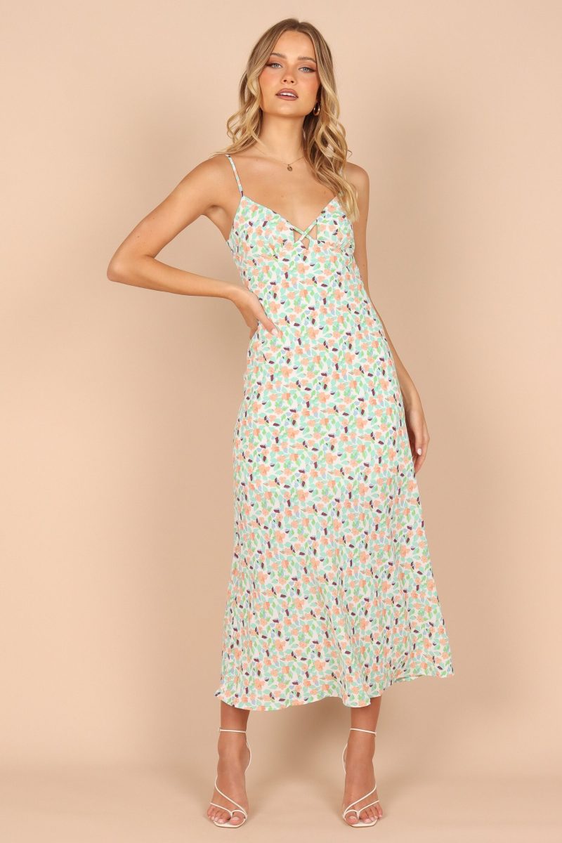 Women Summer Chiffon Halter V Neck Dress - Image 3