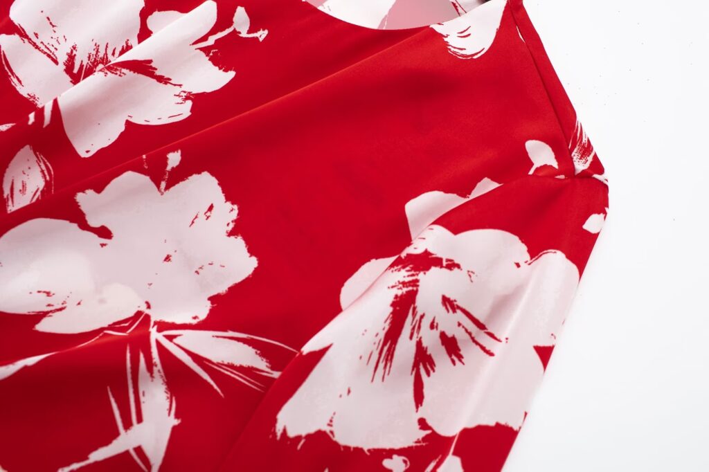 Women Clothing Sweet Western Slimming  Round Neck Long Sleeve Floral Print Dress - Image 8
