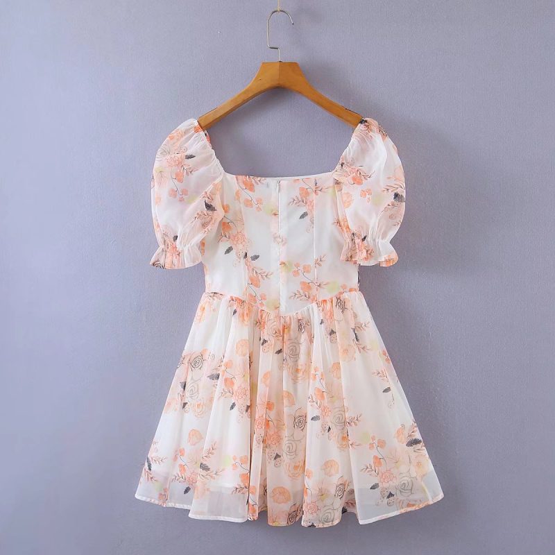 Summer Women Clothing Organza Waist Trimming Princess Dress - Image 3