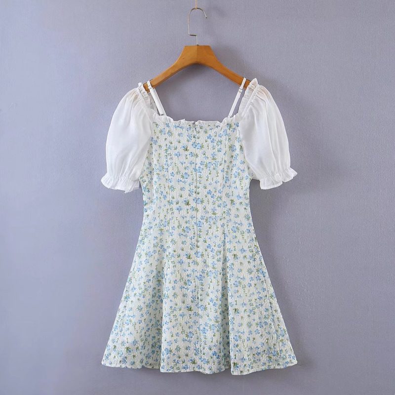Lace Printed Two Wear Small Fresh Versatile Dress - Image 4