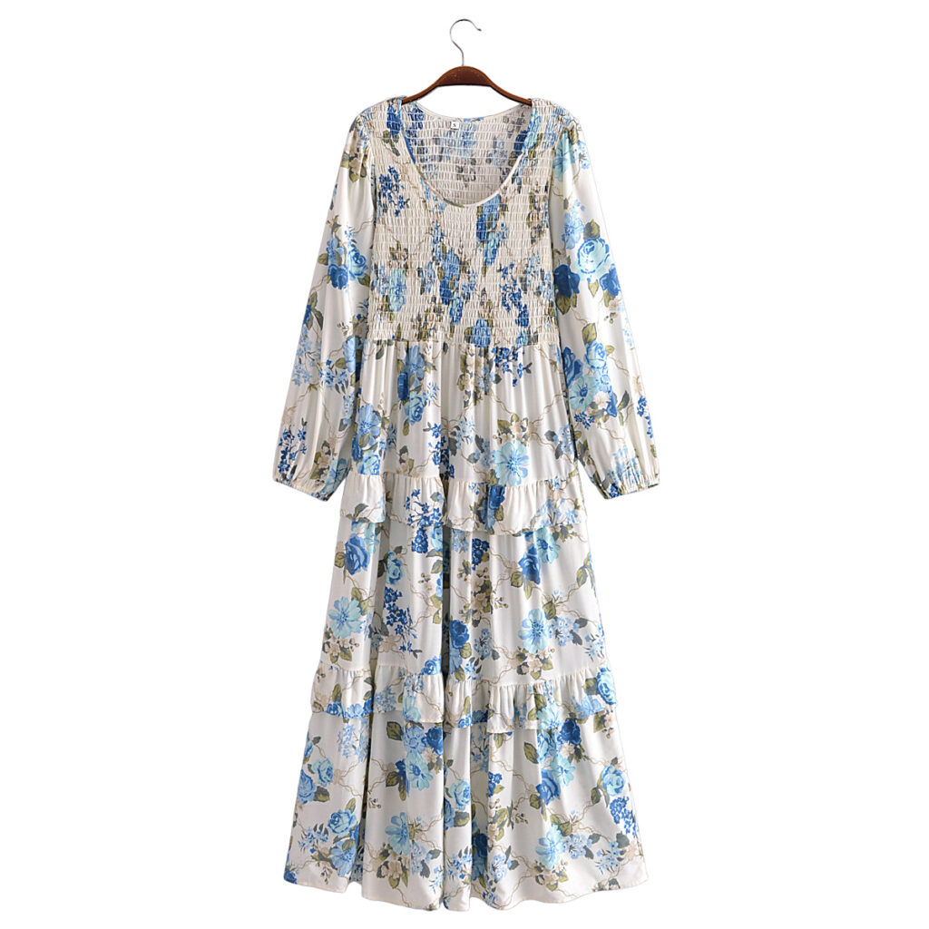 Pastoral Floral Dress Elegant Graceful Elegant Printed Dress - Image 2