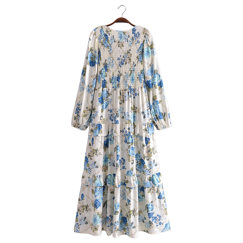 Pastoral Floral Dress Elegant Graceful Elegant Printed Dress - Image 3