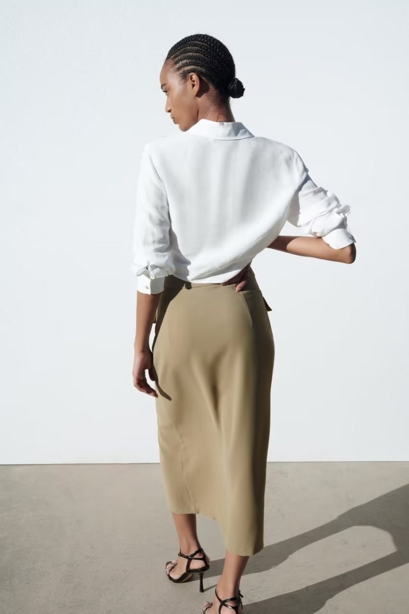 Collared Single Breasted Loose Hem Irregular Asymmetric Niche Sexy Shirt High Waist Short Super Cropped Small Shirt Top Women - Image 2