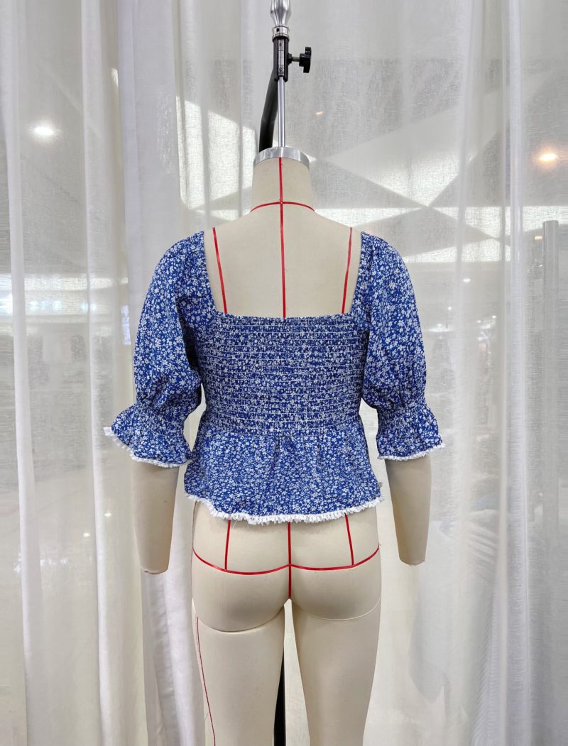 Summer Loose Short Sleeve Casual Top for Women Blouses - Image 5