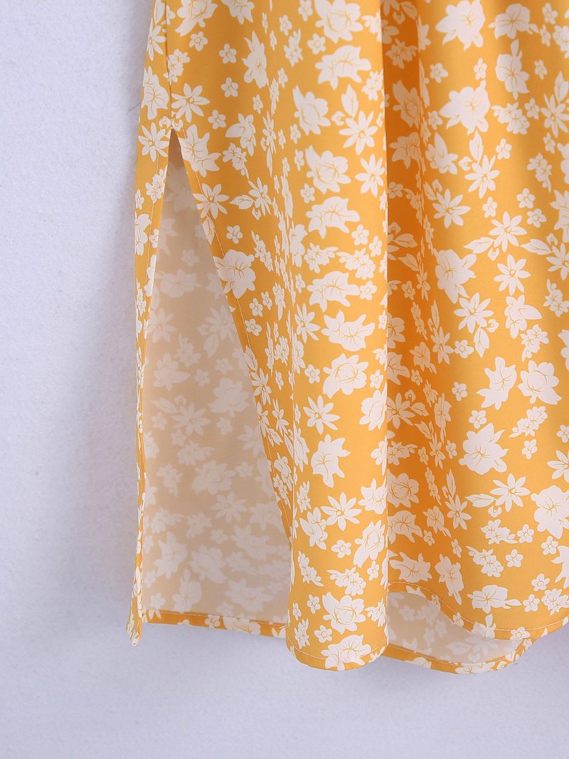 Spring Halter Elastic Printed Dress - Image 9