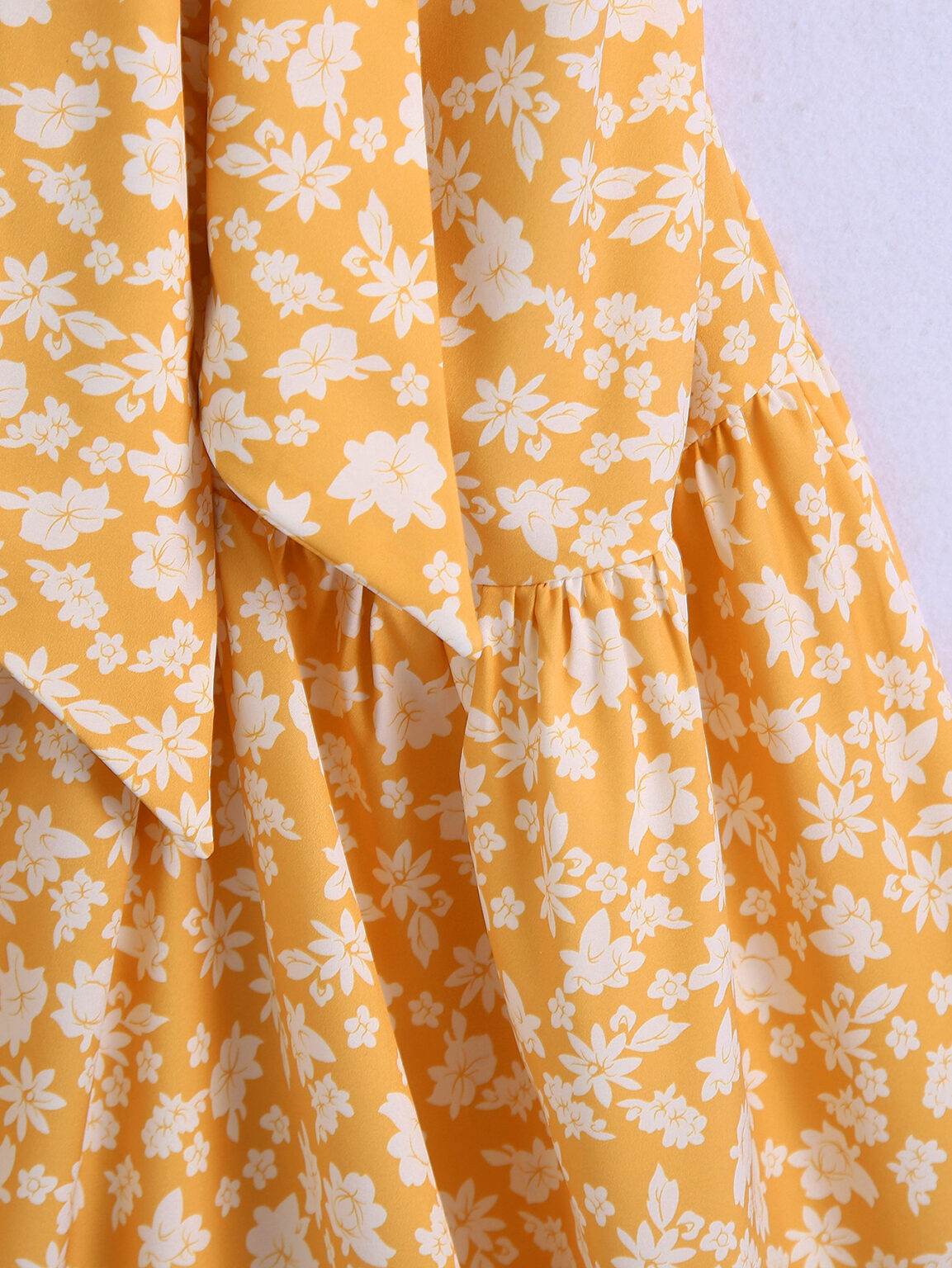 Spring Halter Elastic Printed Dress - Image 14