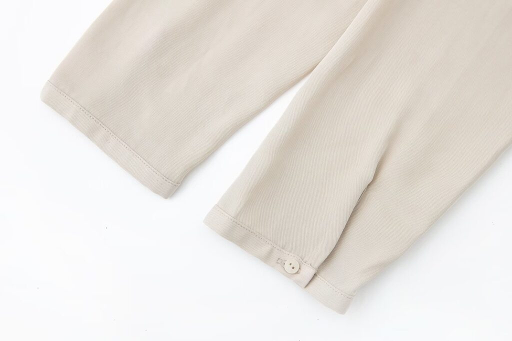 Women round Neck Spring Drawstring Hem Silk Satin Texture Drape Shirt Loose - Image 6