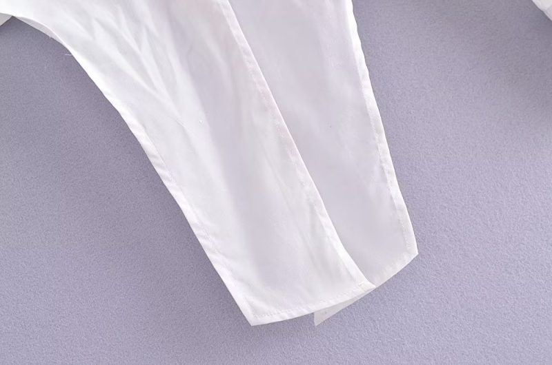 Spring Single Breasted Cardigan Long Sleeve Collared Loose Knotted Women Shirt Top - Image 10