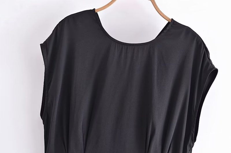 Women Clothing Slim Fit Waist Waist Trimming Short Sleeved Shirt - Image 10