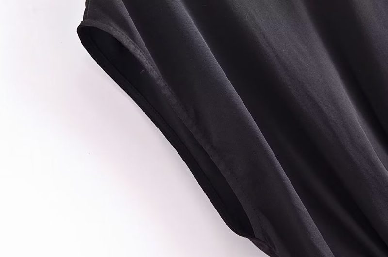 Women Clothing Slim Fit Waist Waist Trimming Short Sleeved Shirt - Image 12