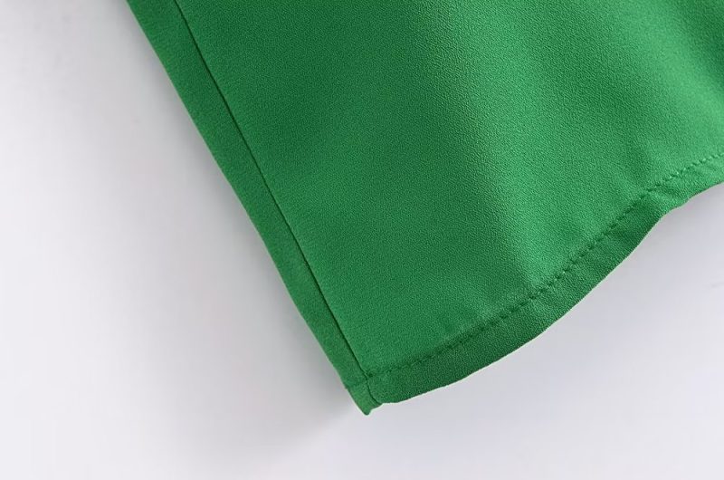 Spring Summer Women Long Sleeve All Match Laminated Decoration Shirt - Image 9