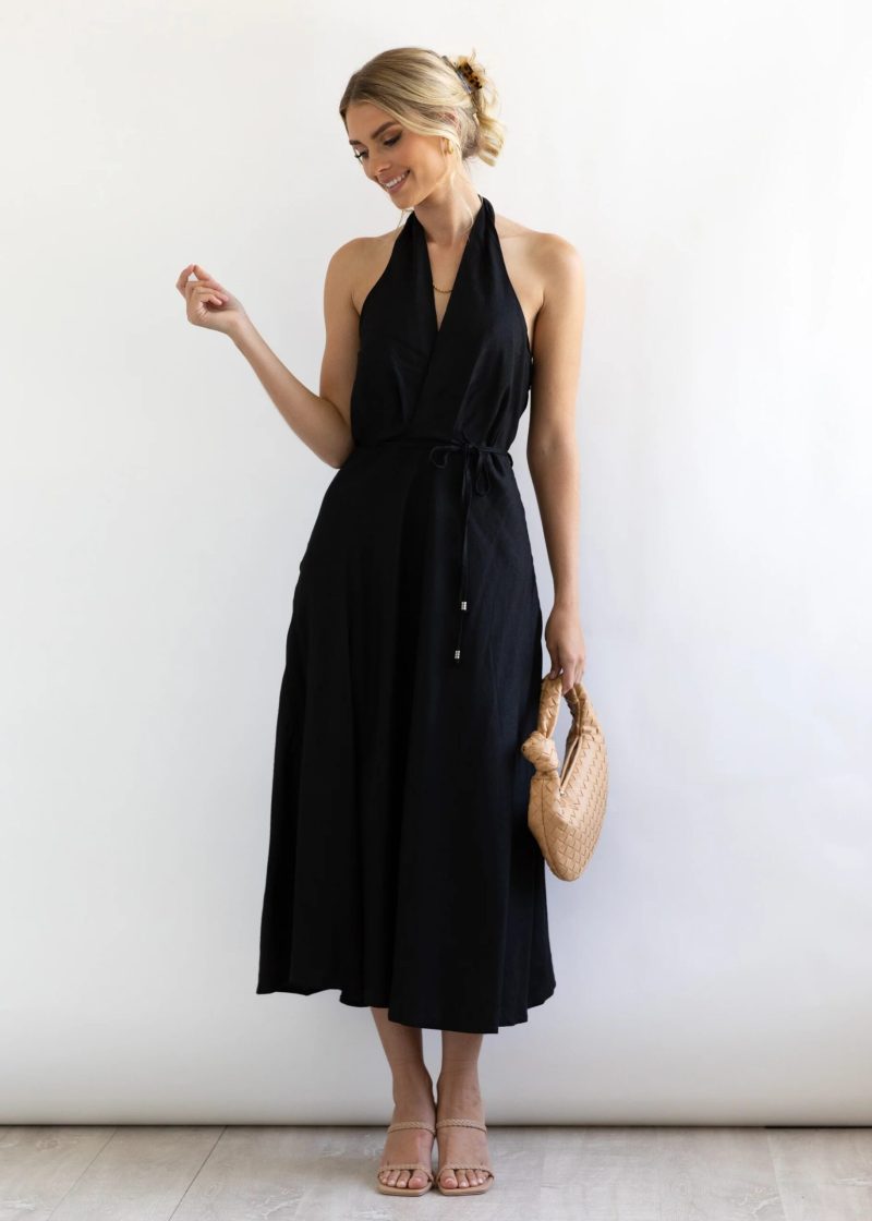 Women Summer New Holiday Neck Sexy Backless Dress - Image 2