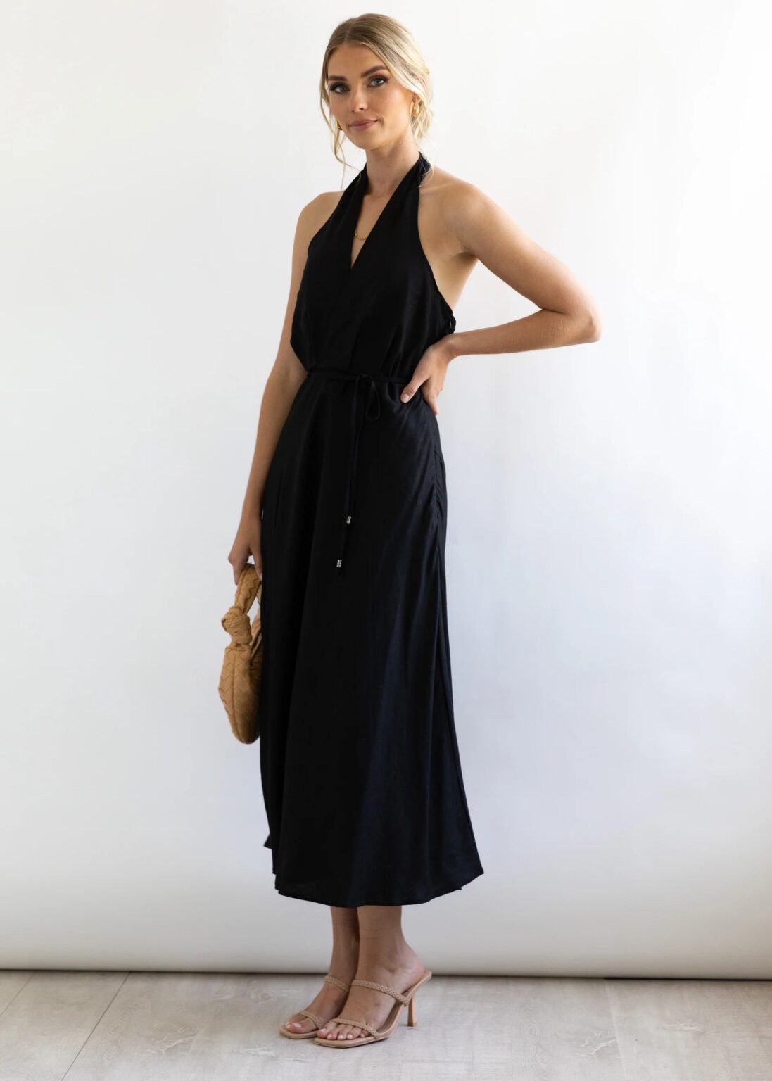 Women Summer New Holiday Neck Sexy Backless Dress - Image 3