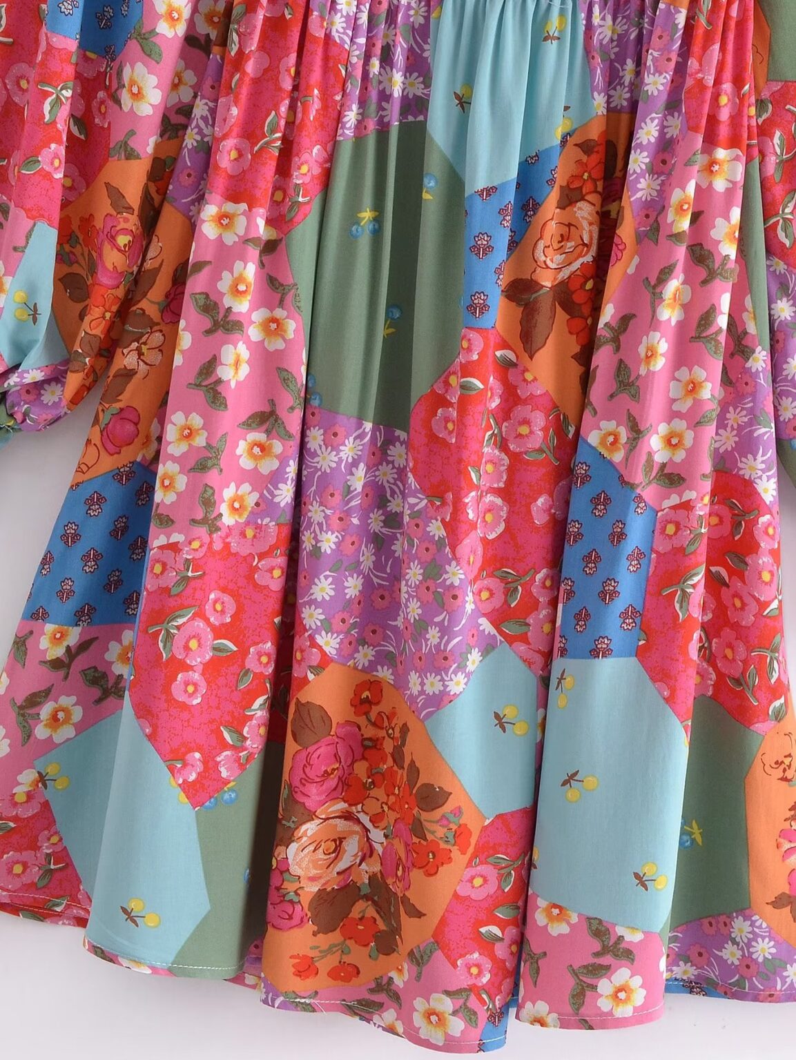Summer Women  Rayon Floral Print off Shoulder Elastic Bust Midi Dress - Image 6