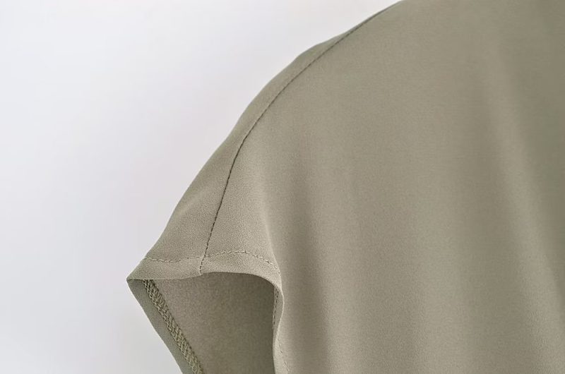 Autumn Urban Casual Women Solid Color Asymmetric Pullover Long Sleeve Shirt - Image 11