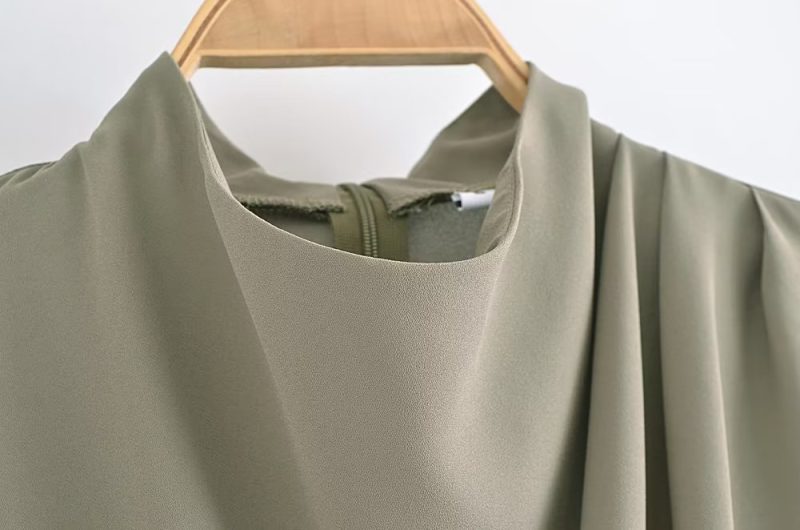 Autumn Urban Casual Women Solid Color Asymmetric Pullover Long Sleeve Shirt - Image 12