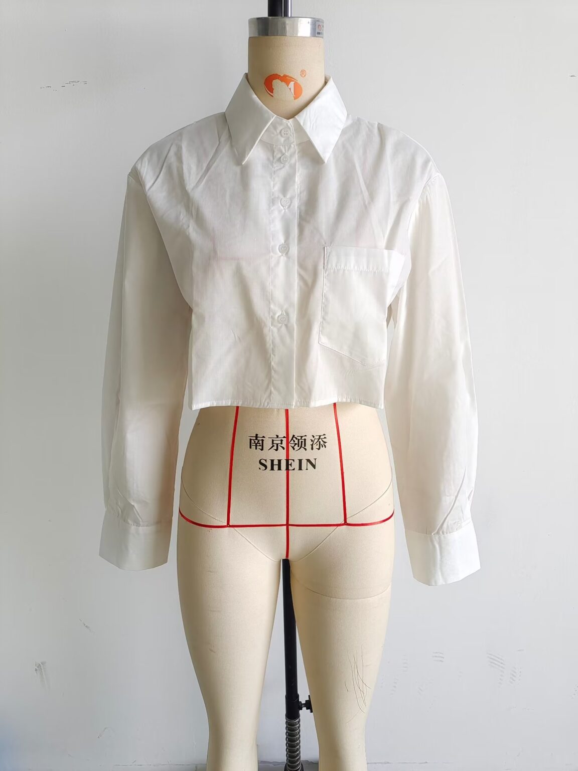 Women Collared Single Breasted Loose Hem Irregular Asymmetric Niche Sexy Shirt High Waist Short Super Cropped Small Shirt Top - Image 12