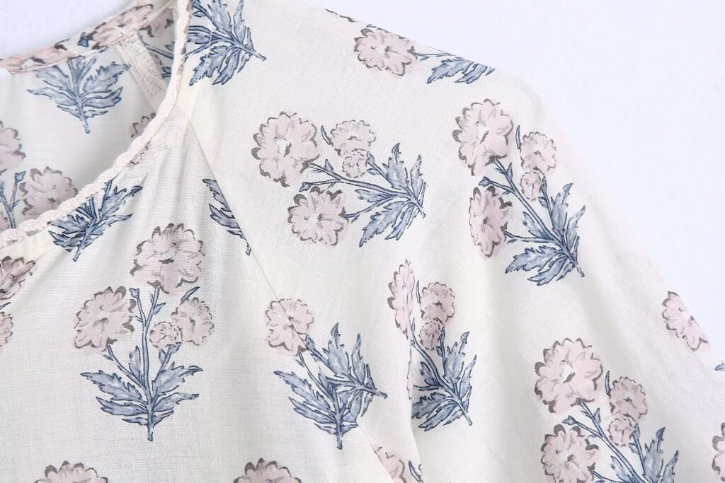 Sweet French Floral Dress Long Fairy Early Spring Niche Tea Break Dress - Image 6