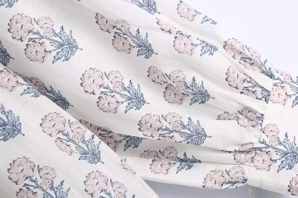 Sweet French Floral Dress Long Fairy Early Spring Niche Tea Break Dress - Image 9