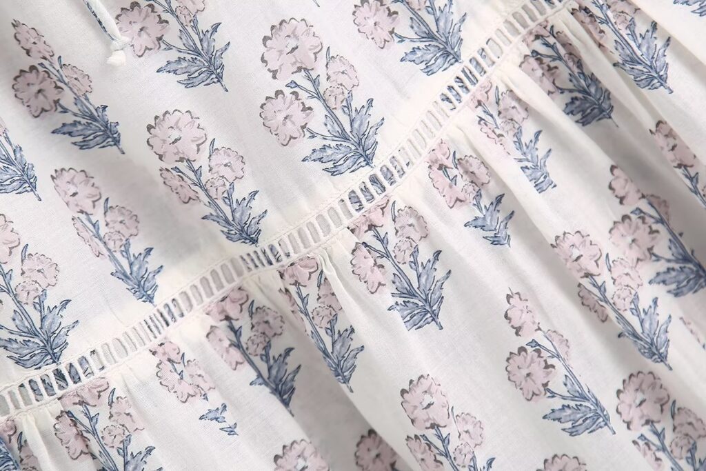Sweet French Floral Dress Long Fairy Early Spring Niche Tea Break Dress - Image 10